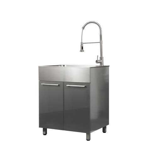 presenza utility cabinet with faucet and stainless steel sink|Presenza Utility Sinks at Lowes.com.